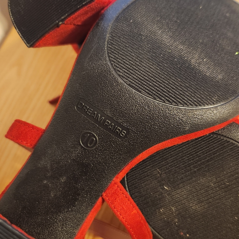 Dream Pairs Red Strappy Heels - Picture 9 of 9